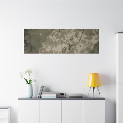 Neutral Shadow Play Canvas Art - Japanese Pattern Japandi