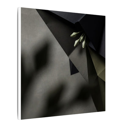 Paper Fold Moody Minimal Canvas Art | Luxurious Dark Japandi Art
