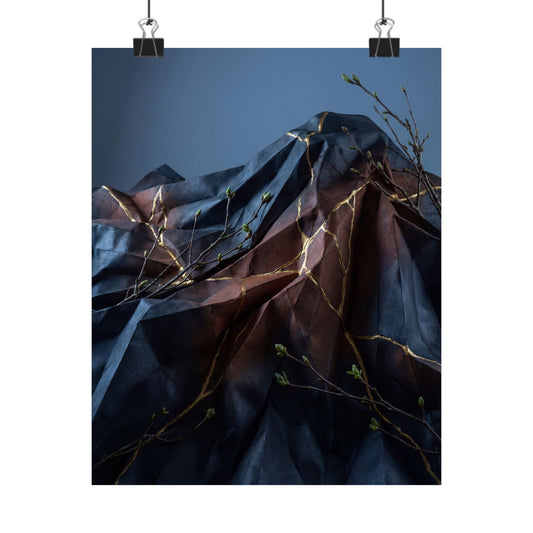 Mono No Aware Paper Fold Wall Art Print - Kintsugi Broken Beauty Art Print