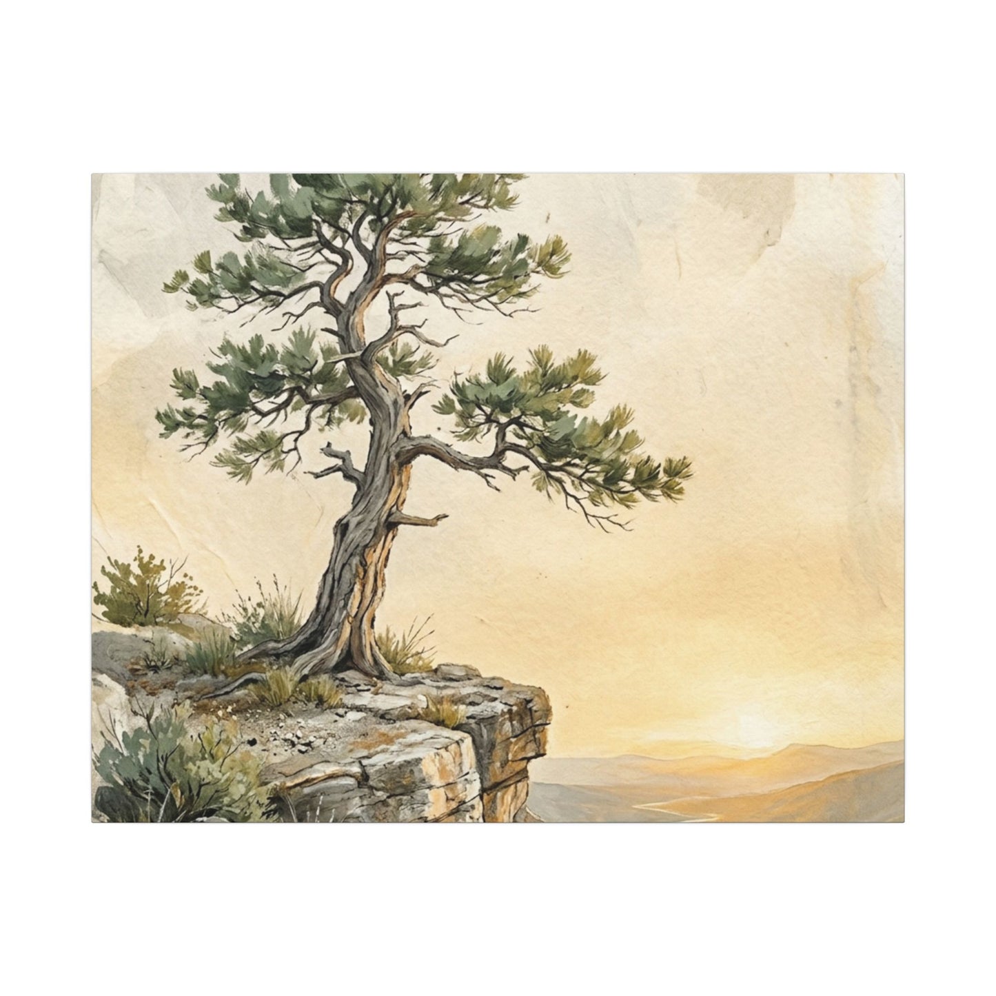 Pine Tree Canvas Art | Summer Japandi Texture Art