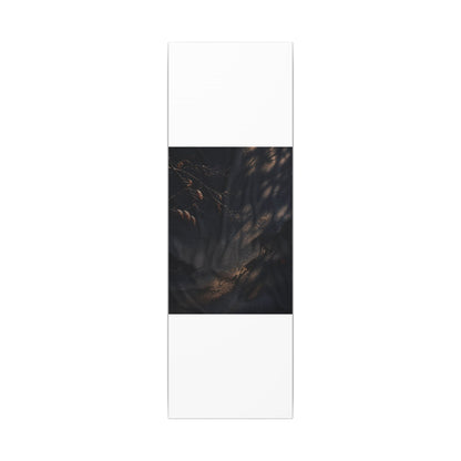 Atmospheric Silk Drape Canvas Art - Charcoal Ink Dark Japandi