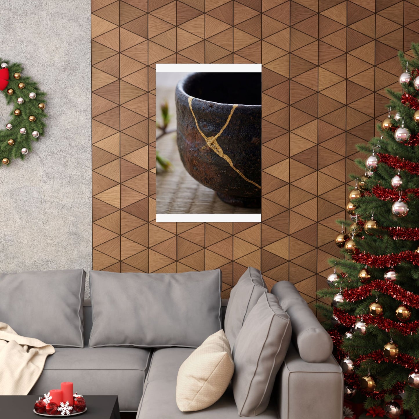 Tea Ceremony Spring Wall Art Print | Kintsugi Artful Design