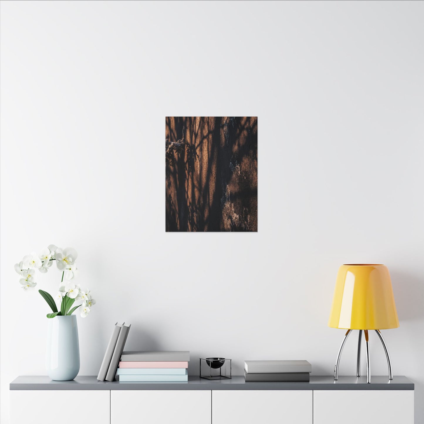 Golden Hour Shadow Play Canvas Art - Dark Japandi Fukinsei