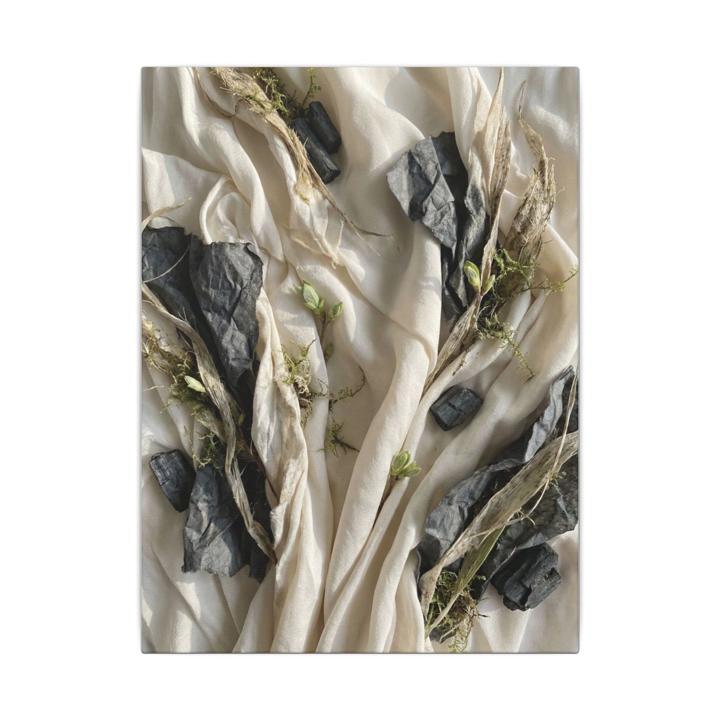 Spring Silk Drape Texture Canvas Art | Warm Decor