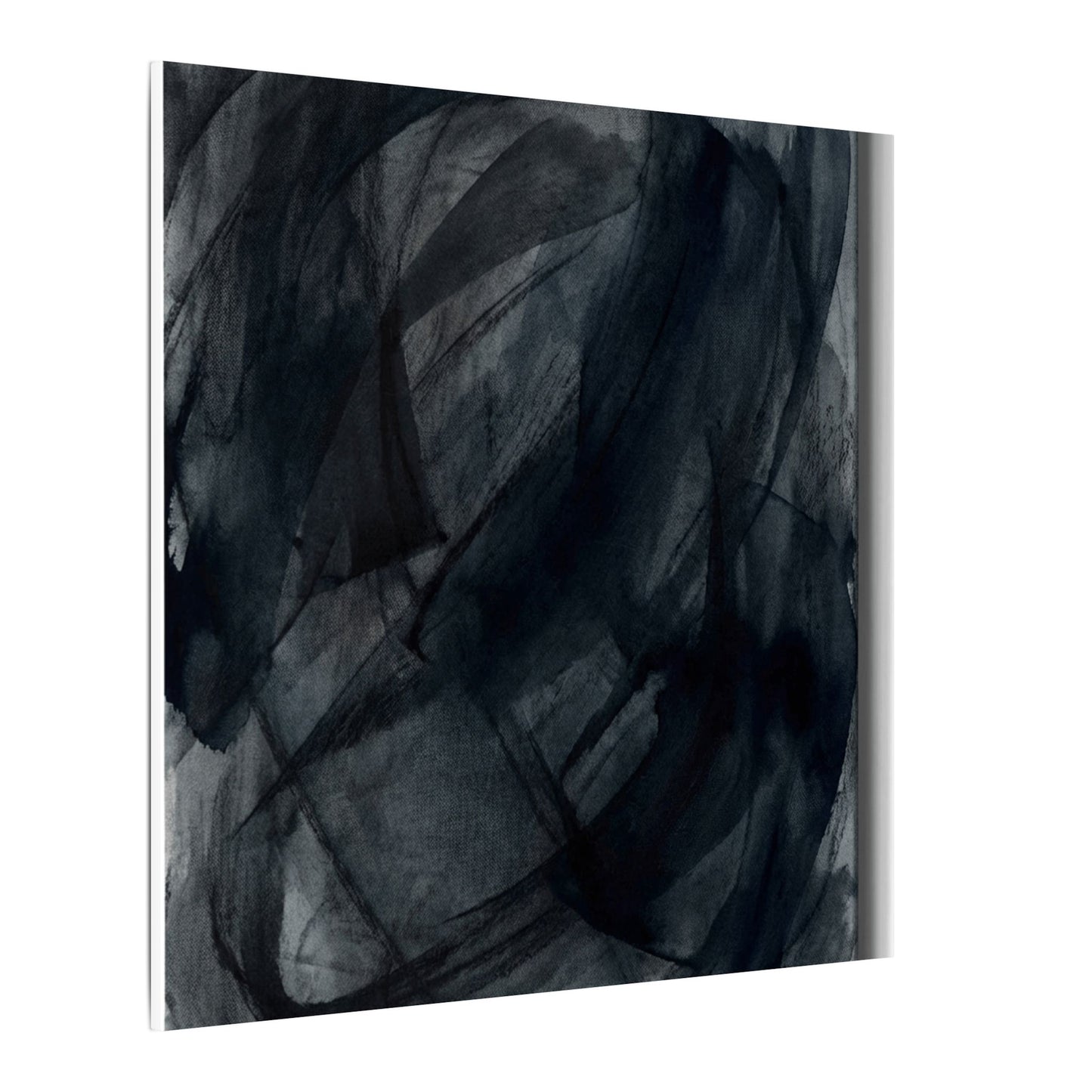 Deep Tones Dark Japandi Charcoal Canvas Art