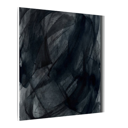 Deep Tones Dark Japandi Charcoal Canvas Art