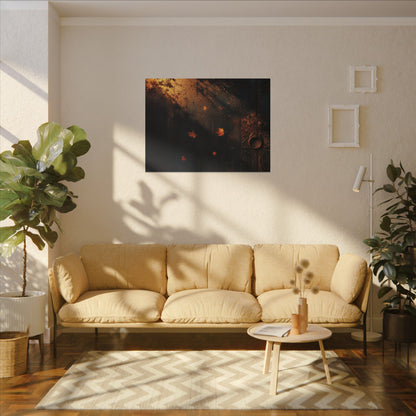 Dark Japandi Rust Patina in Golden Hour | Shadow Zen Canvas Art