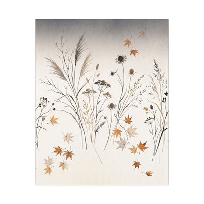 Dawn Dried Flowers Canvas Art - Japandi Kanso