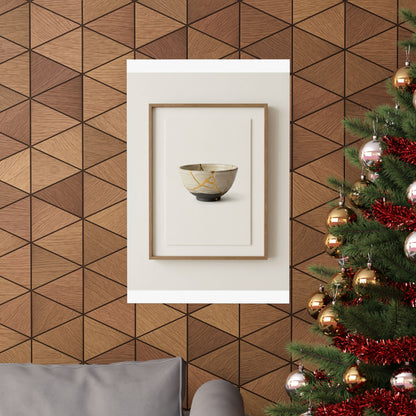 Kintsugi Charcoal Wall Art Print