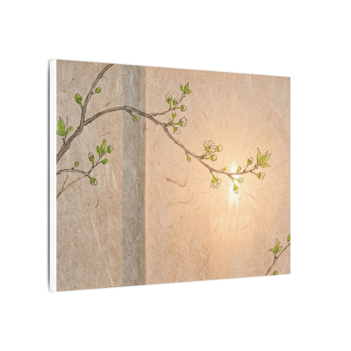 Shoji Screen Canvas Art | Spring Japandi Minimal Line Art