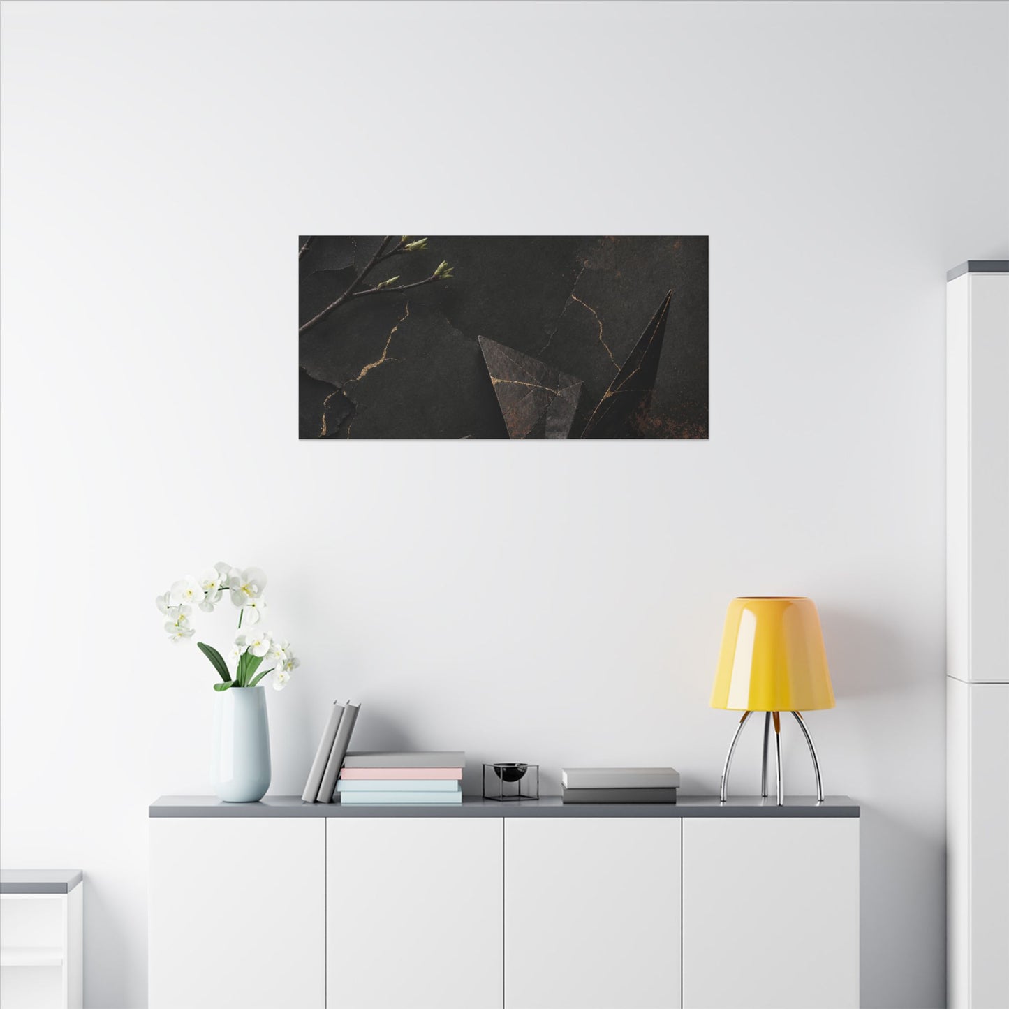 Paper Fold Canvas Art | Spring Kintsugi Broken Beauty Art