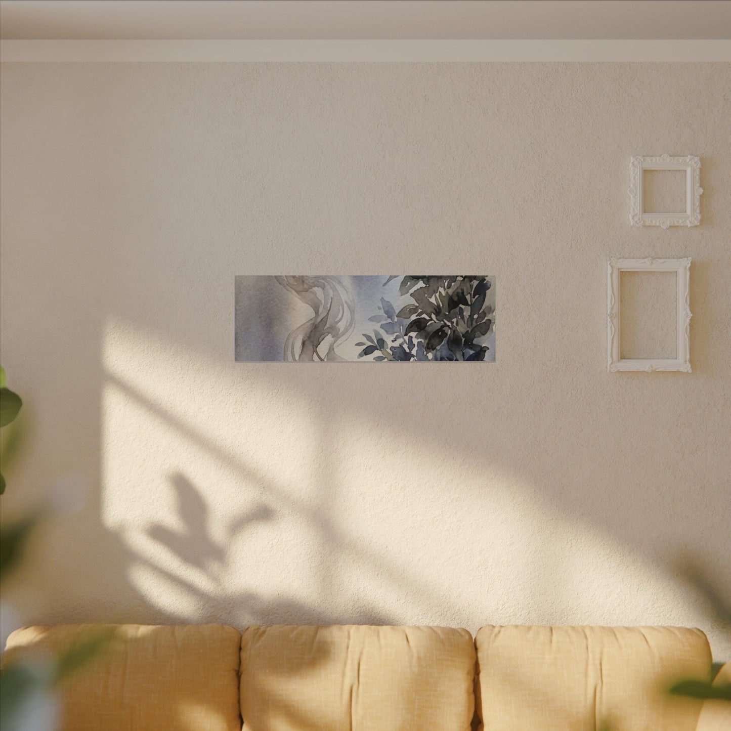 Incense Smoke Summer Canvas Art | Japandi Cozy Design