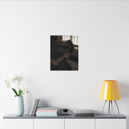 Dark Japandi Shadow Zen Canvas Art