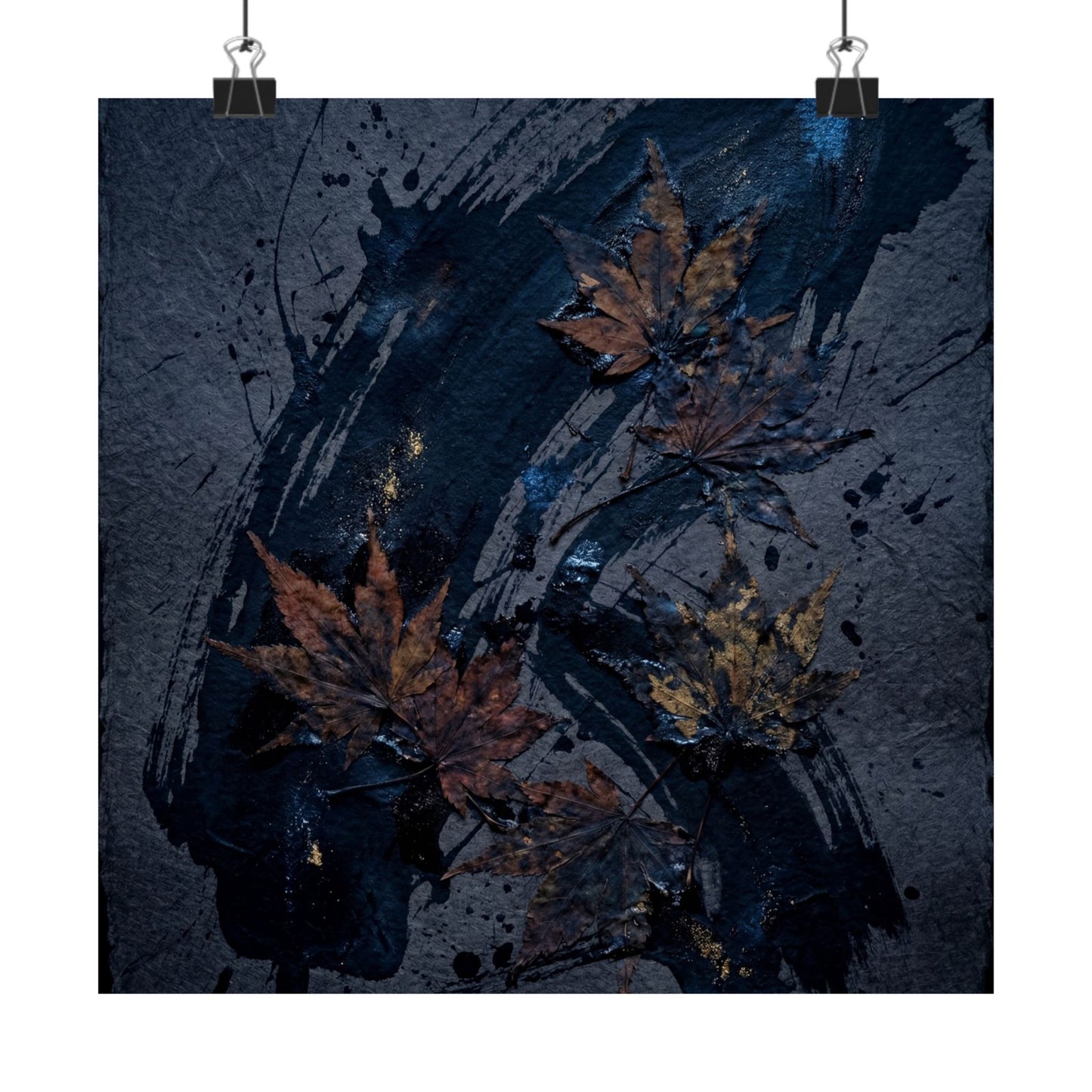 Moonlight Ink Brushstroke Wall Art Print - Dark Japandi Datsuzoku Art Print