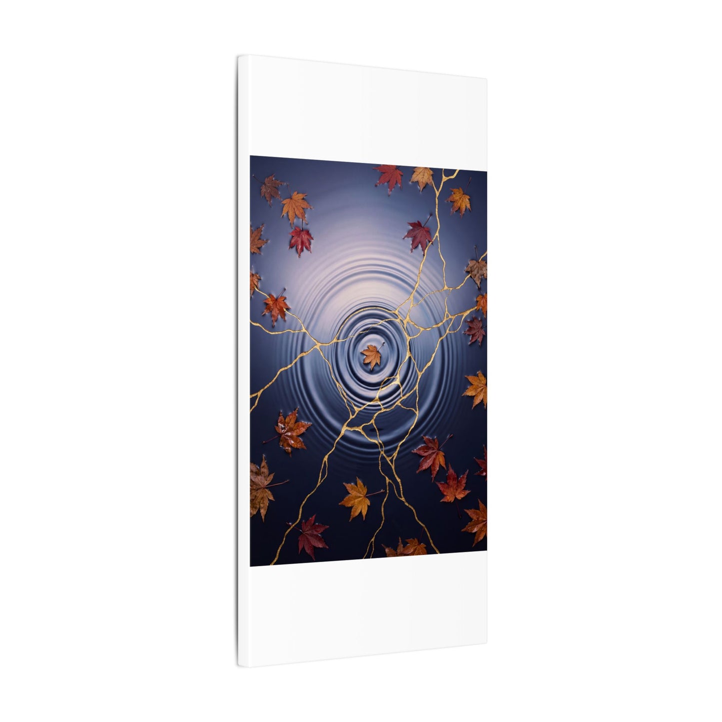 Kintsugi Water Ripple in Dawn | Gold Vein Canvas Art