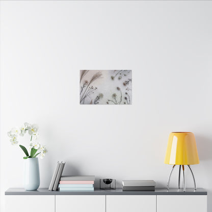 Dried Flowers Japanese Pattern Canvas Art | Elegant Japandi Art