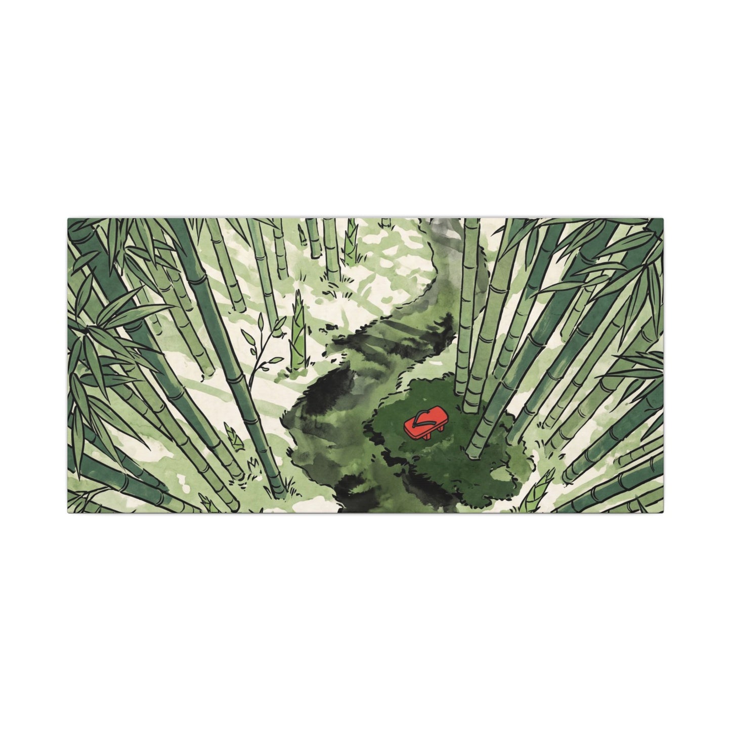 Peaceful Bamboo Grove Canvas Art - Ukiyo E Inspired Zen