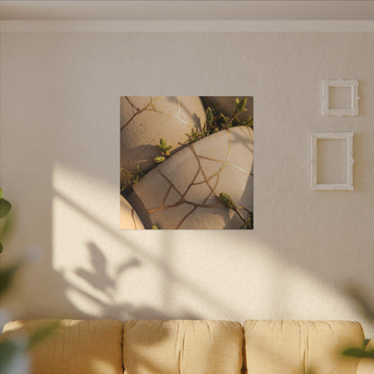 Spring Broken Pottery Gold Vein Canvas Art | Beautiful Decor