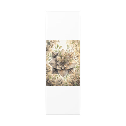 Warm Paper Fold Canvas Art - Watercolor Japandi