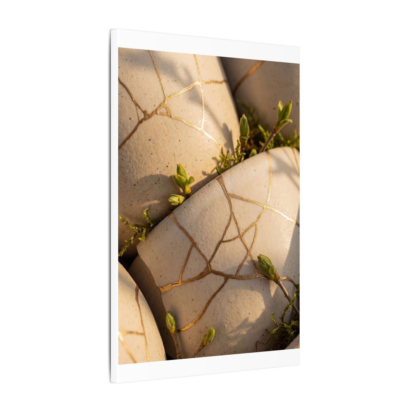 Spring Broken Pottery Gold Vein Canvas Art | Beautiful Decor