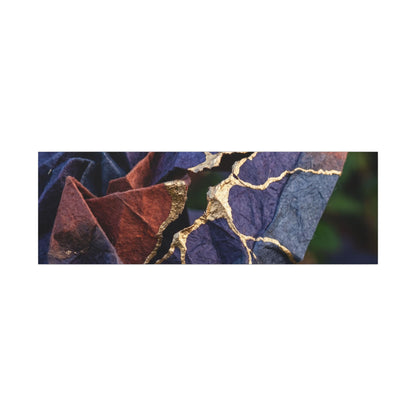Philosophical Paper Fold Canvas Art - Gold Vein Kintsugi