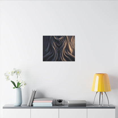 Moody Silk Drape Canvas Art - Shadow Zen Dark Japandi