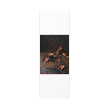 Dark Japandi Rust Patina in Candlelight | Shadow Zen Canvas Art