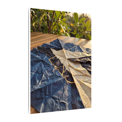 Golden Hour Paper Fold Canvas Art - Kintsugi Ma
