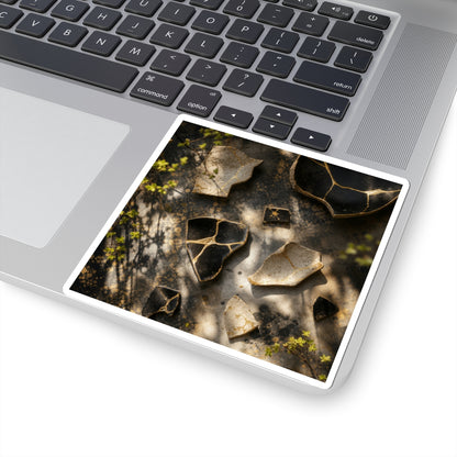 Dappled Broken Pottery Sticker - Kintsugi Ma