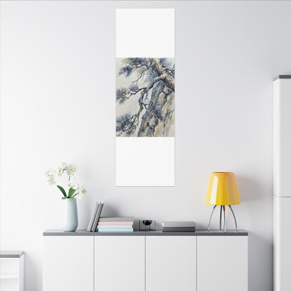 Moonlight Pine Tree Canvas Art - Japandi Seijaku