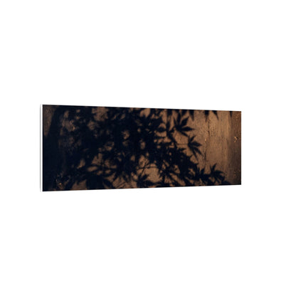 Shadow Play Autumn Canvas Art | Dark Japandi Atmospheric Design