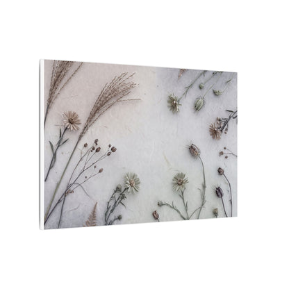 Dried Flowers Japanese Pattern Canvas Art | Elegant Japandi Art