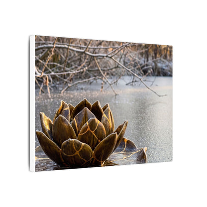 Lotus Flower Gold Repair Canvas Art | Beautiful Kintsugi Art