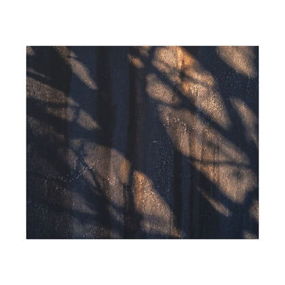 Dark Japandi Shadow Play in Golden Hour | Shadow Zen Canvas Art