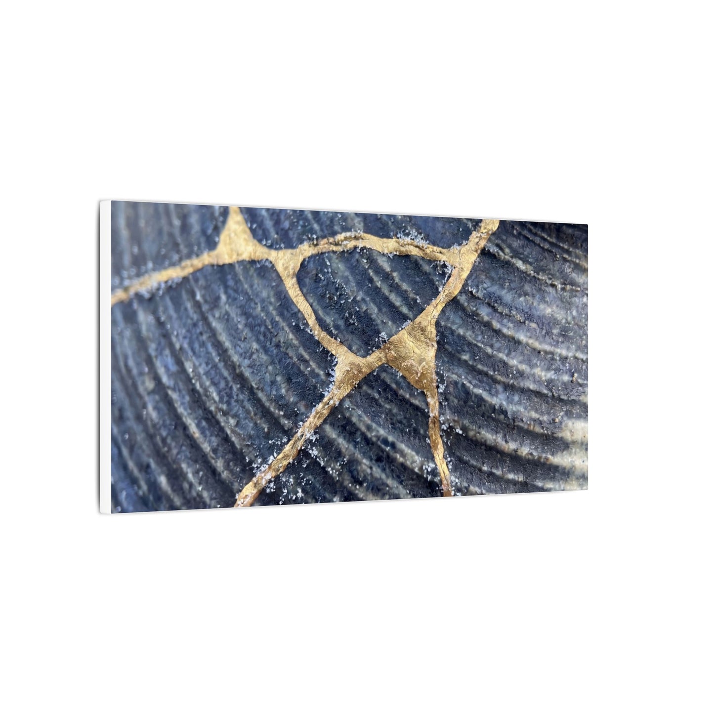 Shibui Water Ripple Canvas Art - Kintsugi Gold Repair