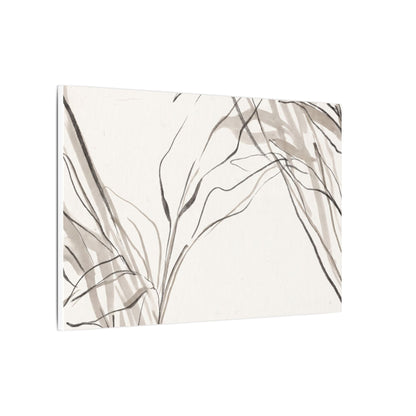 Neutral Shoji Screen Canvas Art - Minimal Line Japandi