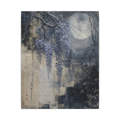 Winter Wisteria Texture Canvas Art | Elegant Decor