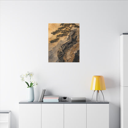 Summer Pine Tree Texture Canvas Art | Cozy Decor