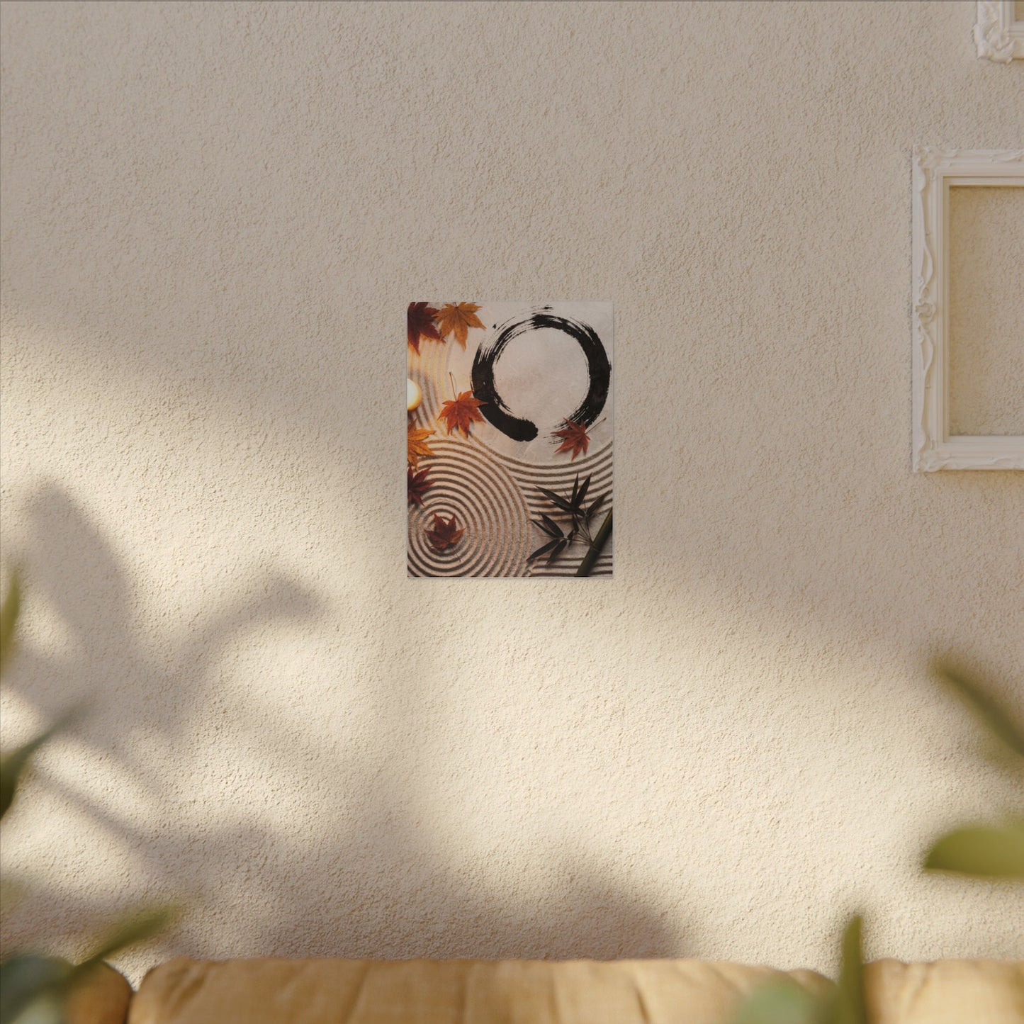 Tranquil Rock Garden Canvas Art - Enso Zen
