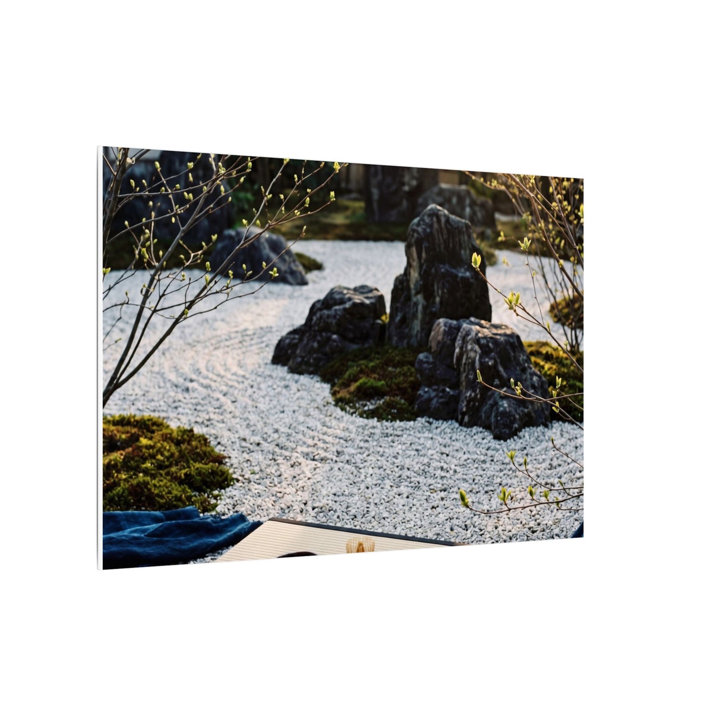 Zen Tea Ceremony in Golden Hour | Karesansui Canvas Art