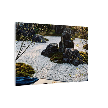 Zen Tea Ceremony in Golden Hour | Karesansui Canvas Art
