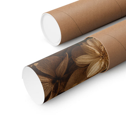 Candlelight Dried Flowers Wall Art Print - Japandi Fukinsei