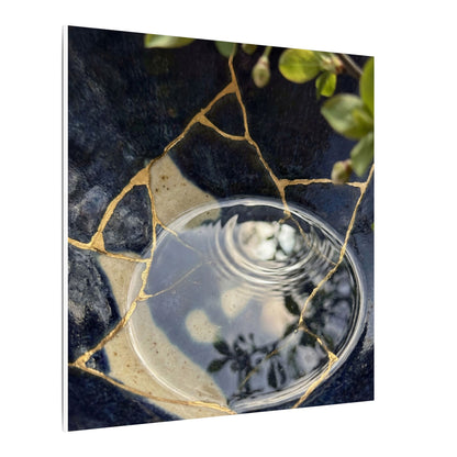 Water Ripple Spring Canvas Art | Kintsugi Beautiful Design