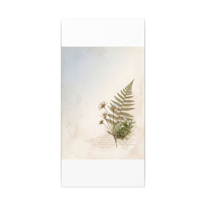 Winter Moss Close Up Herbarium Canvas Art | Enchanting Decor