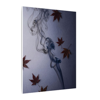 Dark Japandi Incense Smoke in Dawn | Moody Minimal Canvas Art