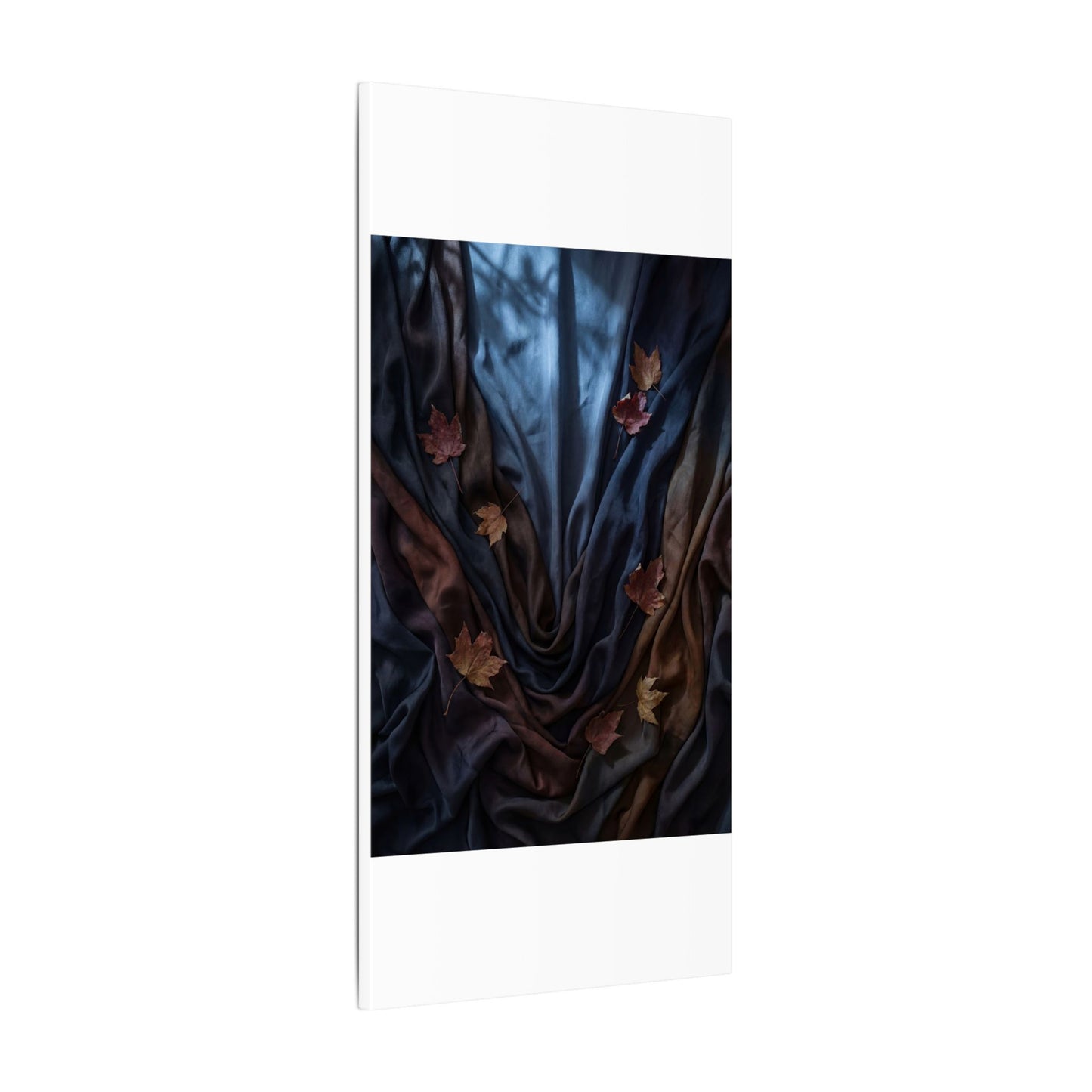 Silk Drape Canvas Art | Autumn Dark Japandi Moody Minimal Art