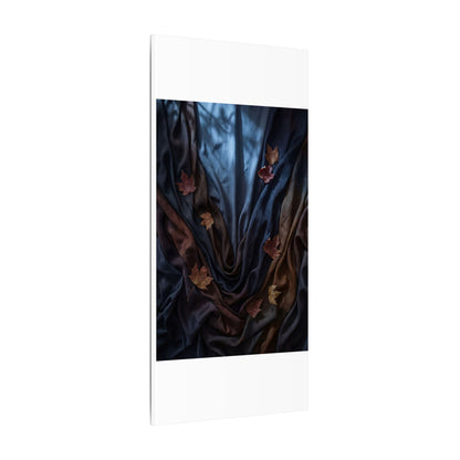 Silk Drape Canvas Art | Autumn Dark Japandi Moody Minimal Art