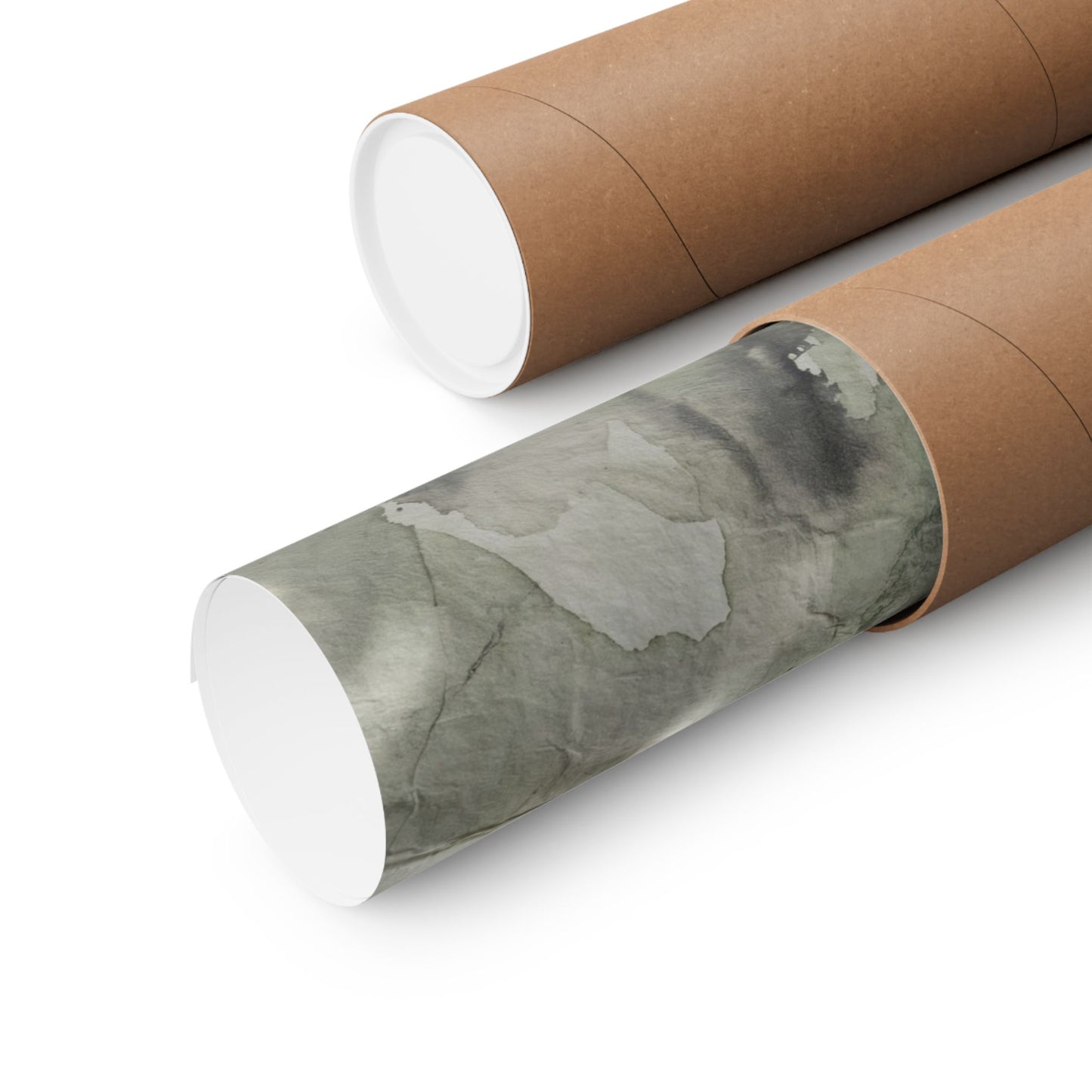 Japandi Paper Fold in Dappled | Watercolor Wall Art Print