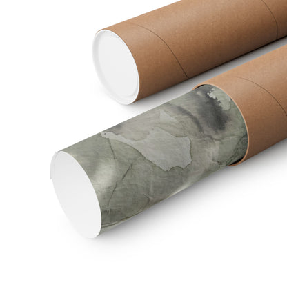 Japandi Paper Fold in Dappled | Watercolor Wall Art Print
