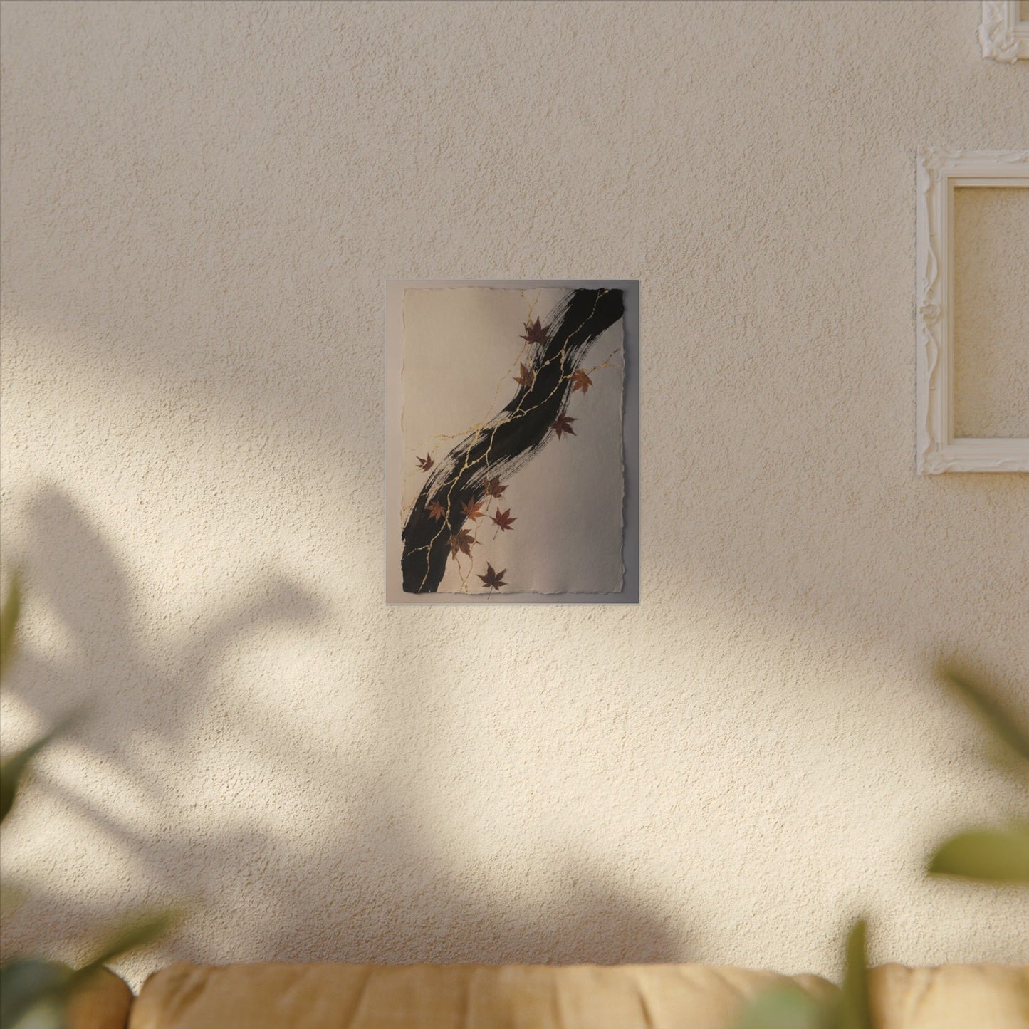 Dawn Ink Brushstroke Canvas Art - Kintsugi Ma